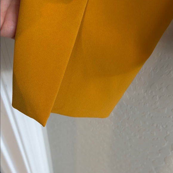 White House Black Market Mustard Yellow Tailored Blazer size 14 - Picture 5 of 8